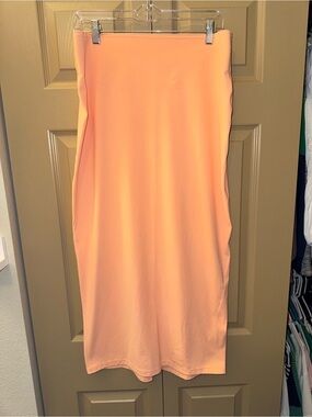 Athleta Be Free High Rise Maxi Skirt in Guava Orange - Size Large